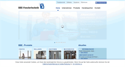 Desktop Screenshot of bbe-fenstertechnik.de